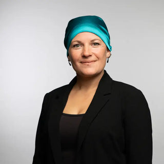 Chemo Scarf with Elastic - Emerald Satin