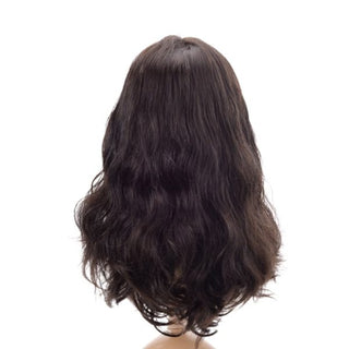 Black Straight Wavy Medical Wig with Skin and Silicone