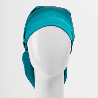 Chemo Scarf with Elastic - Emerald Satin